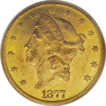 1877-CC $20 MS62 PCGS. 