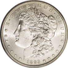 1893 $1  MS66 PCGS. 